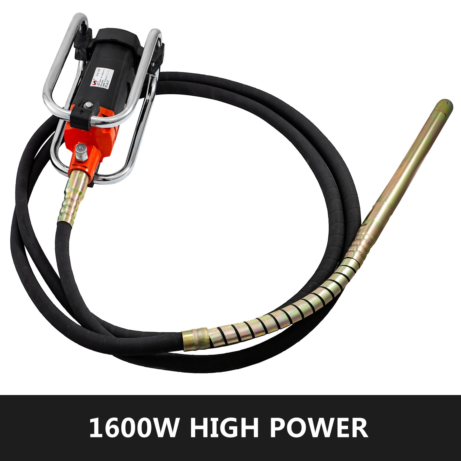 Agitador De Hormigón 1600w Vibrador De Hormigon Eléctrico 5600rpm Con Aguja 6m