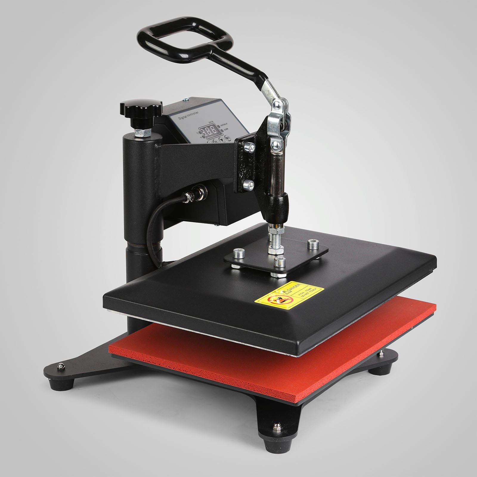 Prensa De Calor Máquina Transferir 12"x10" Camiseta Alarma Estampado En Caliente