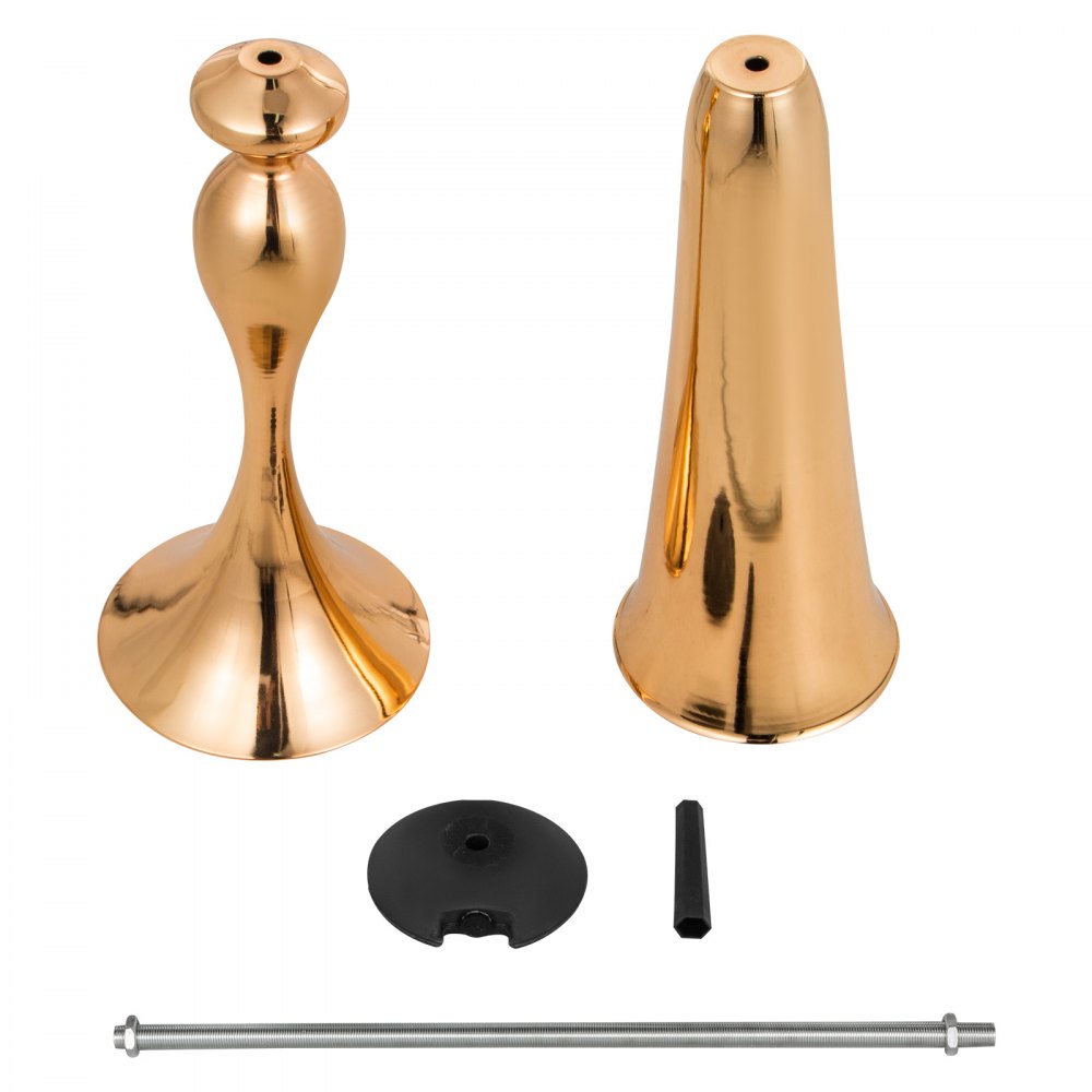 Florero Trompeta Floreros Dorado 29.5" Para Eventos Celebración Fiestas 3pcs