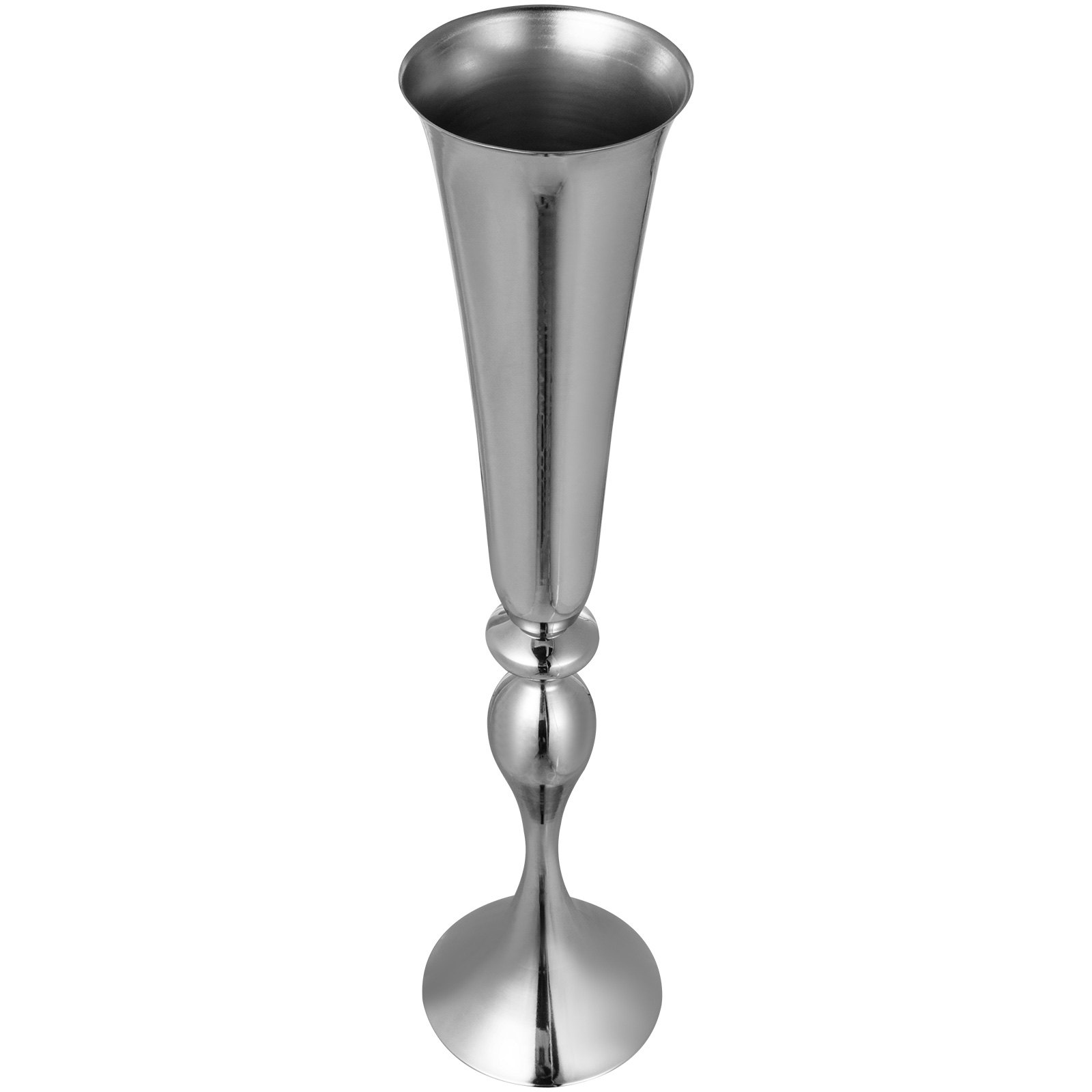 Florero Trompeta Floreros De Color Plata 75cm Para Eventos Celebración 3pcs