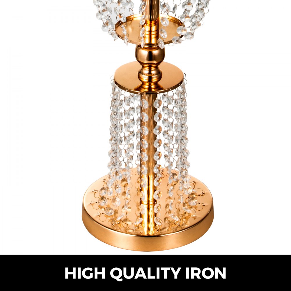 Florero Trompeta Floreros Dorado De 31.5" Para Boda Evento Fiestas 2 Piezas