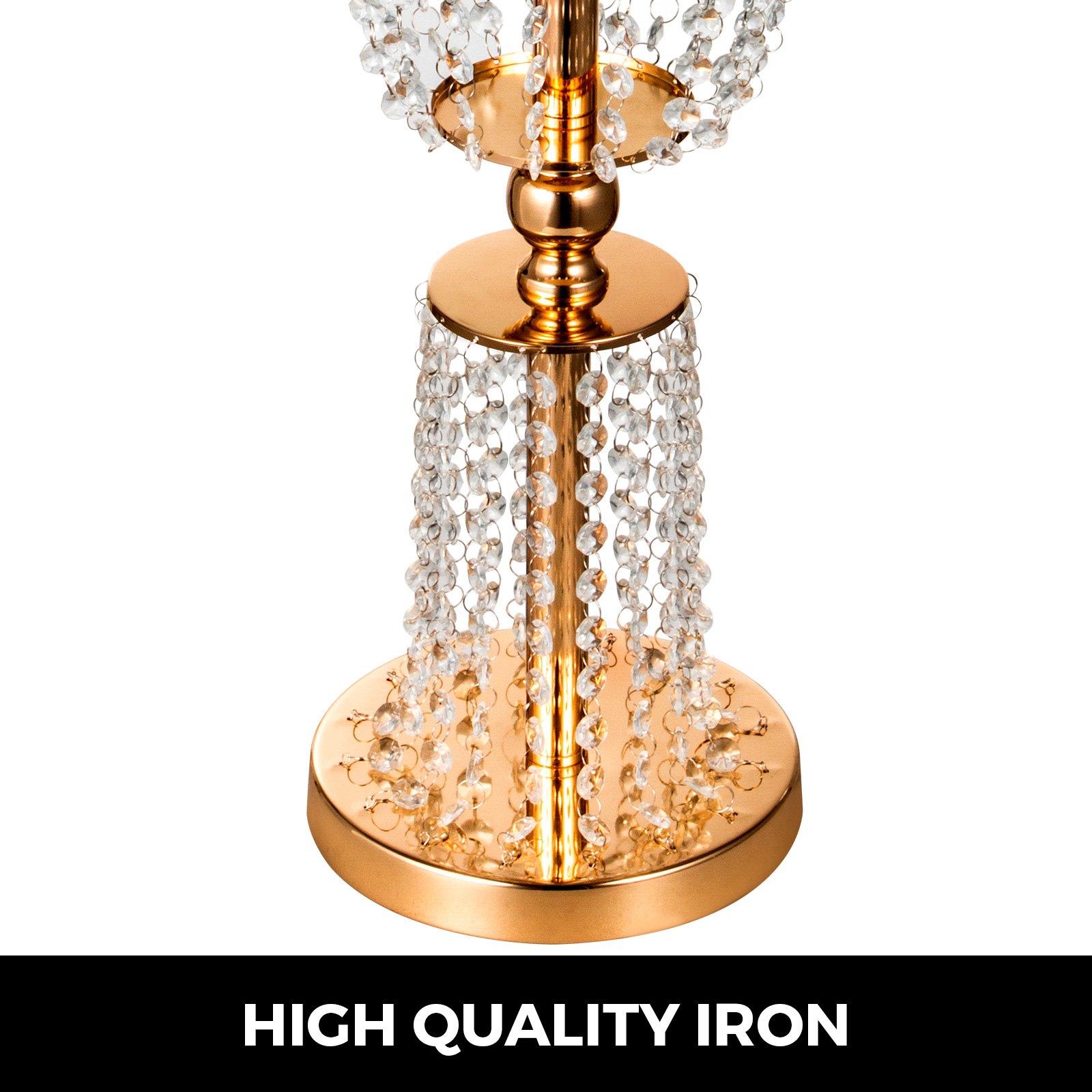 Florero Trompeta Floreros Dorado De 31.5" Para Boda Evento Fiestas 2 Piezas