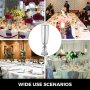 Florero Trompeta Floreros Centro De Mesa 31.5" Para Boda Eventos Fiestas Plata