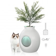 VEVOR Caja de Arena para Gatos con Plantas Artificiales Caja de Arena Sin Olor