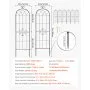 VEVOR Enrejado Metálico para Jardín, 180 x 52,5 cm, Celosías de Jardín, Conjunto de 8 Piezas, Soporte para Enredaderas con Estacas, Decoración de Diseño Elegante, para Plantas Trepadoras Flores, Negro