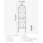 VEVOR Enrejado de Metal para Plantas Trepadoras 38 x 152 cm Soporte para Rosas Trepadoras 1 Pieza Arco para Enredaderas Soporte para Pepinos Decorativo para Clemátides para Patio, Césped, Jardín