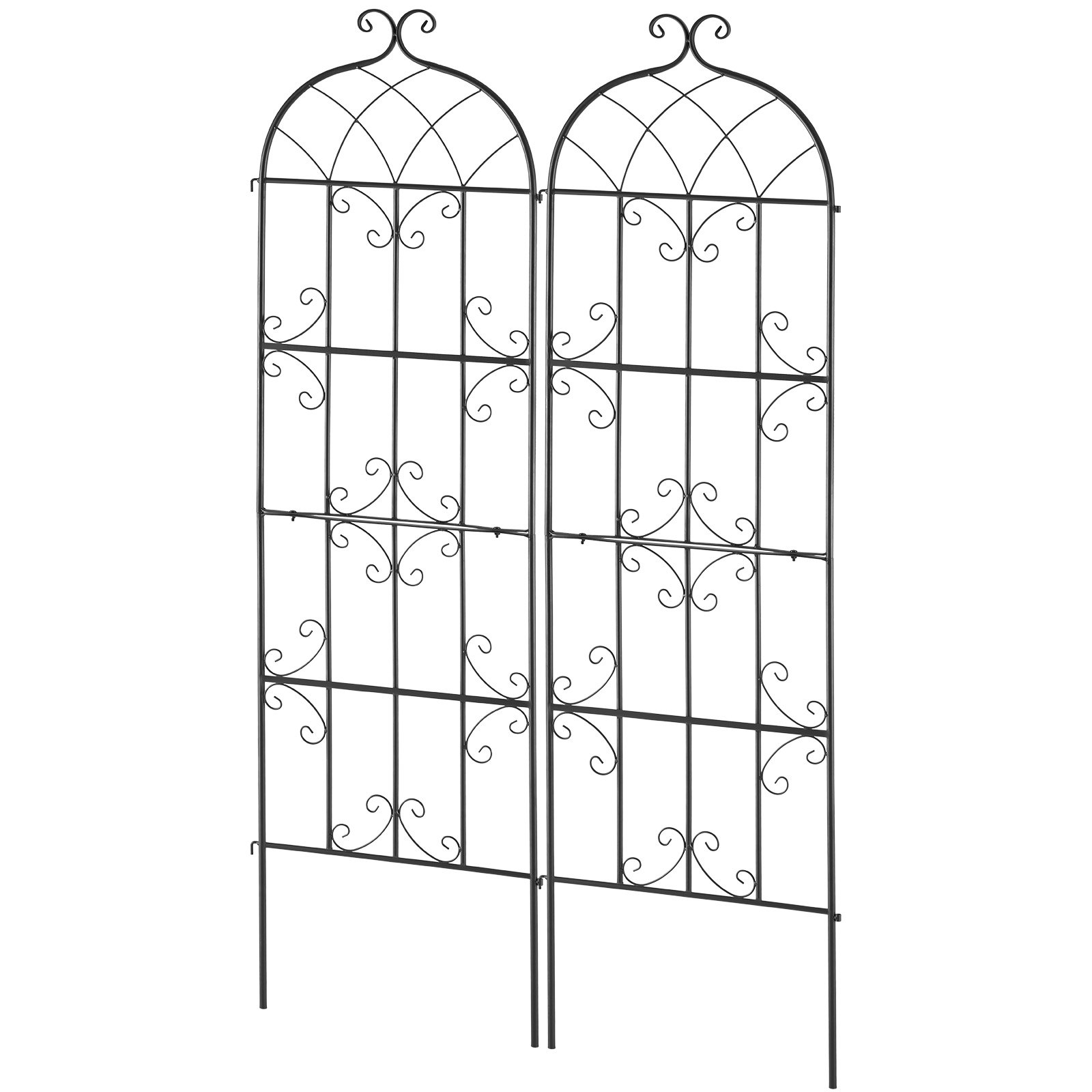 VEVOR Enrejado de Metal para Plantas Trepadoras 51 x 180 cm Soporte para Rosas Trepadoras 2 Piezas Arco para Enredaderas Soporte para Pepinos Decorativo para Clemátides para Patio, Césped, Jardín