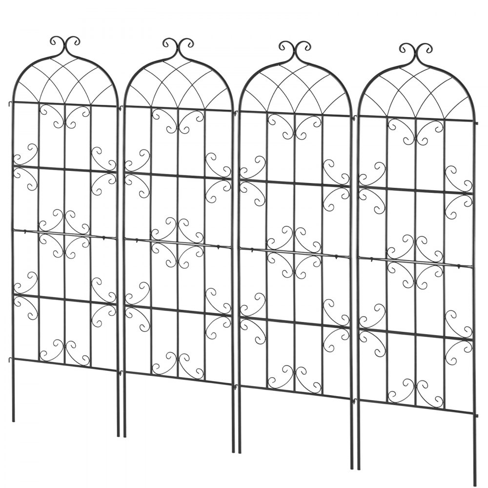 VEVOR Enrejado de Metal para Plantas Trepadoras 51 x 180 cm Soporte para Rosas Trepadoras 4 Piezas Arco para Enredaderas Soporte para Pepinos Decorativo para Clemátides para Patio, Césped, Jardín