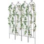 VEVOR Climbing Plant Support, 51x220 cm, Set of 4, Rustproof Metal Trellis for Garden Flowers, Climbing Rose Trellis, Climbing Frame, Cucumber Support, Decorative Clematis Trellis for Courtyards & Lawns