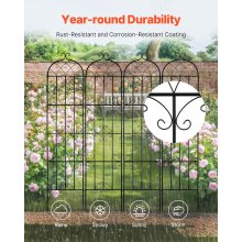 VEVOR Enrejado de Metal para Plantas Trepadoras 4 Piezas 51x220 cm para Jardín