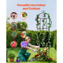 VEVOR Enrejado de Metal para Plantas Trepadoras 4 Piezas 51x220 cm para Jardín