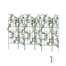 VEVOR Enrejado de Metal para Plantas Trepadoras 6 Piezas 51x180 cm para Jardín