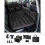 VEVOR Colchón Inflable para Coche Asiento Trasero, con Flocado, Portátil y Duradera con Bomba de Aire, 2 Almohadas, Boquilla y Bolsa Transporte, para SUV, MPV y Sedán, Negro, 1860 x 1130 x 120 mm