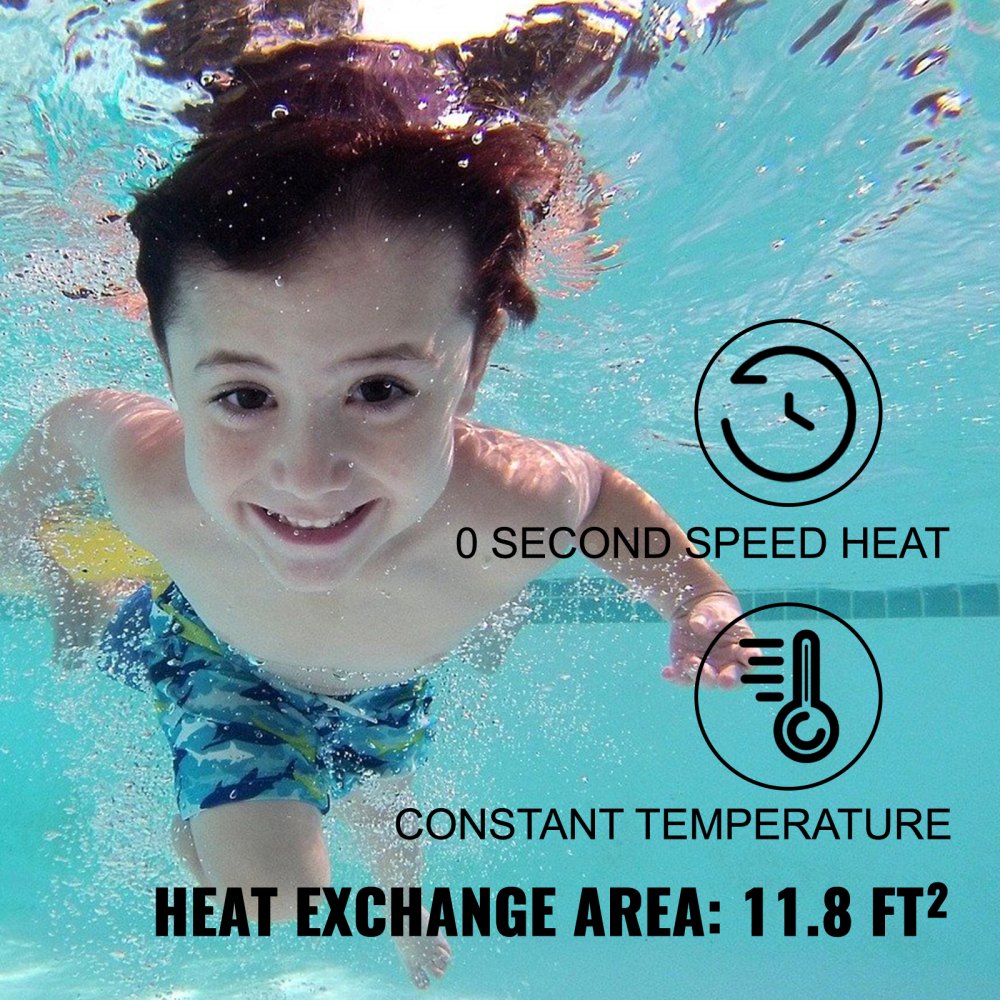 Intercambiador De Calor De Piscina 400 Kbtu / H Acero Inoxidable