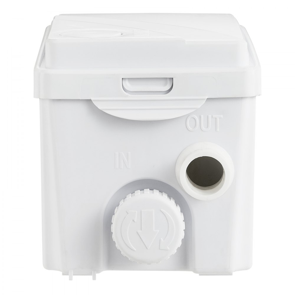 VEVOR Bomba Maceradora, 350 W, Flujo de 6000 L/h, Cabezal 7 m, Bomba Maceradora para Eliminación de Aguas Residuales con 3 Entradas de Agua para Sótano, Cocina, Fregadero, Ducha, Bañera