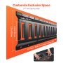 VEVOR Kit de Riel de Amarre Universal E-track de 1,52m Juego de Rieles Horizontales de Pista E 18 Piezas Rieles de Amarre en E de Acero Versátil Riel E-track Negro para Carga en Camionetas Remolques
