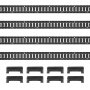 VEVOR Riel de Amarre Universal E-track de 610mm Rieles Horizontales de Pista E 4 Piezas Rieles de Amarre en E de Acero Versátil Riel E-track de Amarre Negro para Carga en Camionetas Camiones Remolques