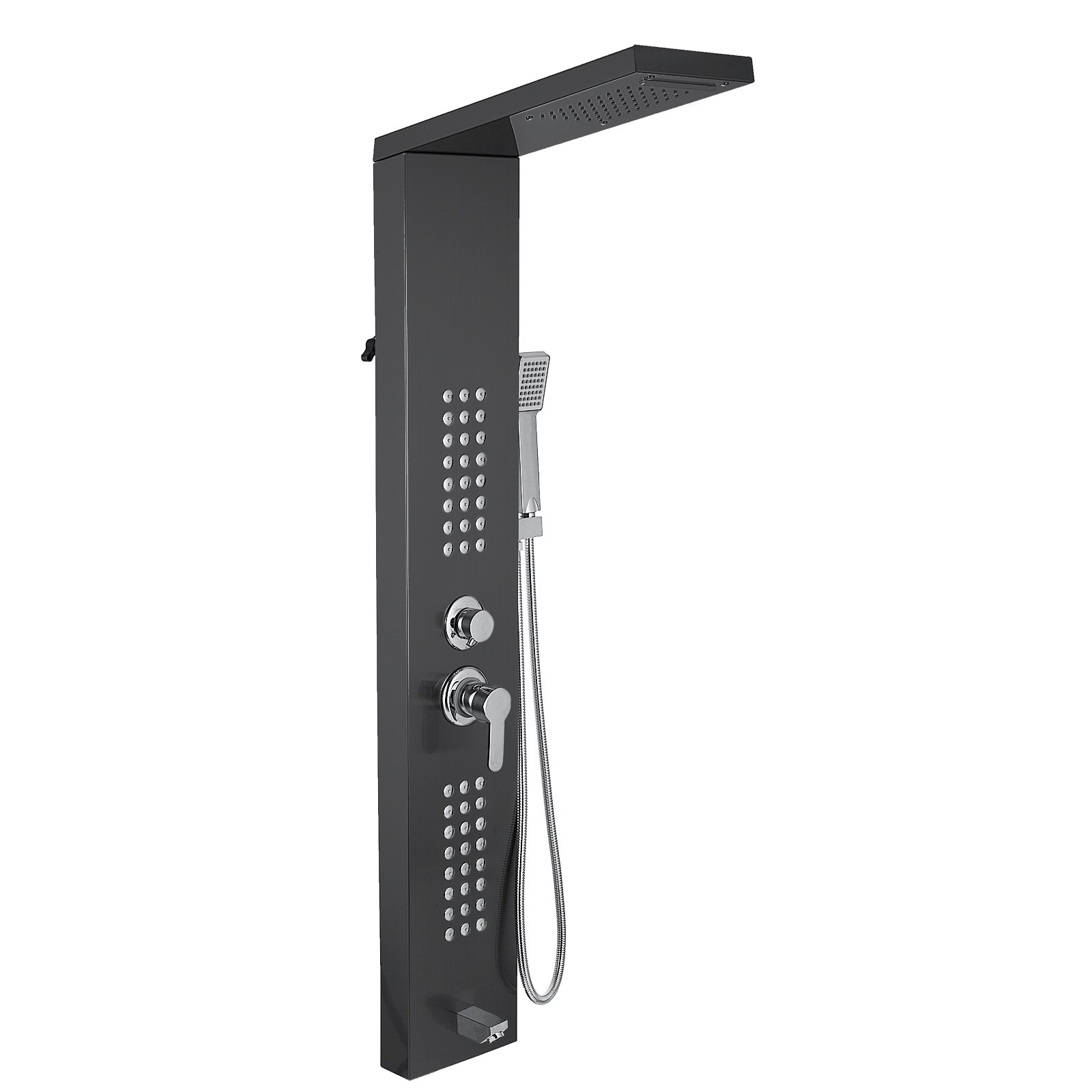 VEVOR Panel de Ducha Columna de ducha 5 en 1 Ducha Panel en Aluminio 5 en 1 Ducha Hidromasaje Columna de Hidromasaje de Ducha de Cascada de Acero