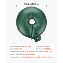 VEVOR 4 PCS Anillo de Riego para Árboles de 75,7 L, Bolsas de Riego para Goteo