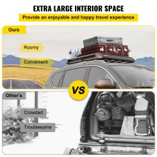 VEVOR Barra Techo Portaequipaje para Coche 130cmx100cm 100kg Auto Universal Aluminio