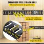VEVOR Kit de Riel de Amarre Universal E-track de 1,52 m Juego de Rieles Horizontales de Pista E 18 Piezas Rieles de Amarre en E de Acero Versátil Riel E-track Negro para Carga en Camionetas Remolques