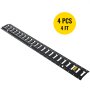 Riel de amarre VEVOR e-track negro de 4 pies para un anclaje seguro de la carga.