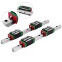 VEVOR Guia Lineal Carril Lineal HSR15 x 300 mm Juego Deslizante de Rodamiento Lineal con 2 Ejes de Carril HGH20 de 300 mm y 4 Bloques de Almohadilla