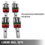 VEVOR Guia Lineal Carril Lineal HSR15 x 300 mm Juego Deslizante de Rodamiento Lineal con 2 Ejes de Carril HGH20 de 300 mm y 4 Bloques de Almohadilla