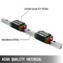 VEVOR Guia Lineal Carril Lineal HSR15 x 300 mm Juego Deslizante de Rodamiento Lineal con 2 Ejes de Carril HGH20 de 300 mm y 4 Bloques de Almohadilla
