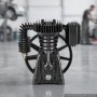 VEVOR Bomba de Compresor de Aire 3,73 kW, 351 L/min, 10 bar, Doble Cilindro para Talleres y Garajes, Cabezal de Compresor de Aire con Polea por Correa, Hierro Fundido, para Herramientas Neumáticas