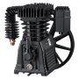 VEVOR Bomba de Compresor de Aire 3,73 kW, 351 L/min, 10 bar, Doble Cilindro para Talleres y Garajes, Cabezal de Compresor de Aire con Polea por Correa, Hierro Fundido, para Herramientas Neumáticas