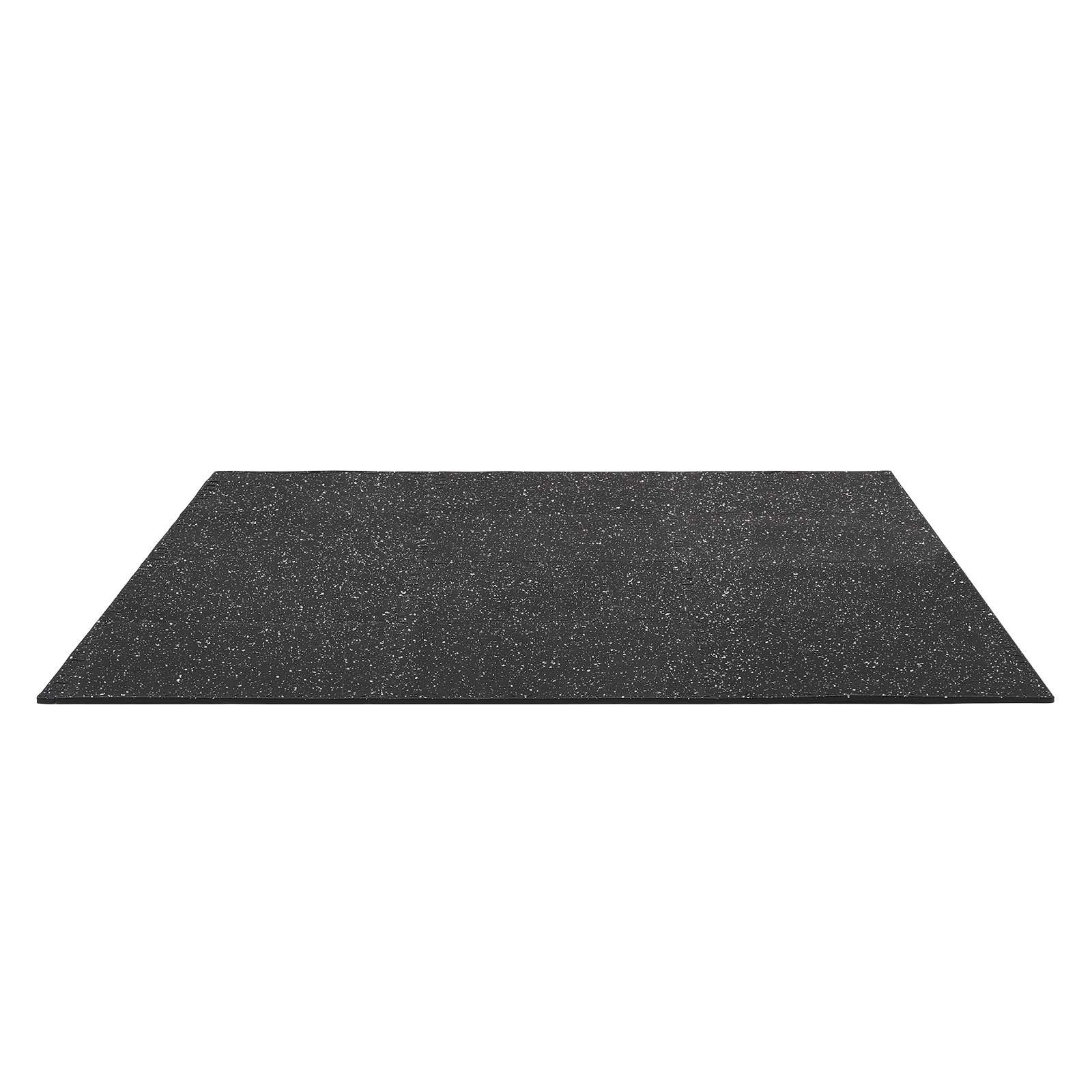 VEVOR Esterilla Puzzle 12 Piezas de 610 x 610 x 10 mm, Suelo Gimnasio de Goma EVA, Colchoneta de Ejercicios con Puntos Blancos Alta Densidad Antiruido Antideslizante Antigolpe para Casa, Equipo Pesado