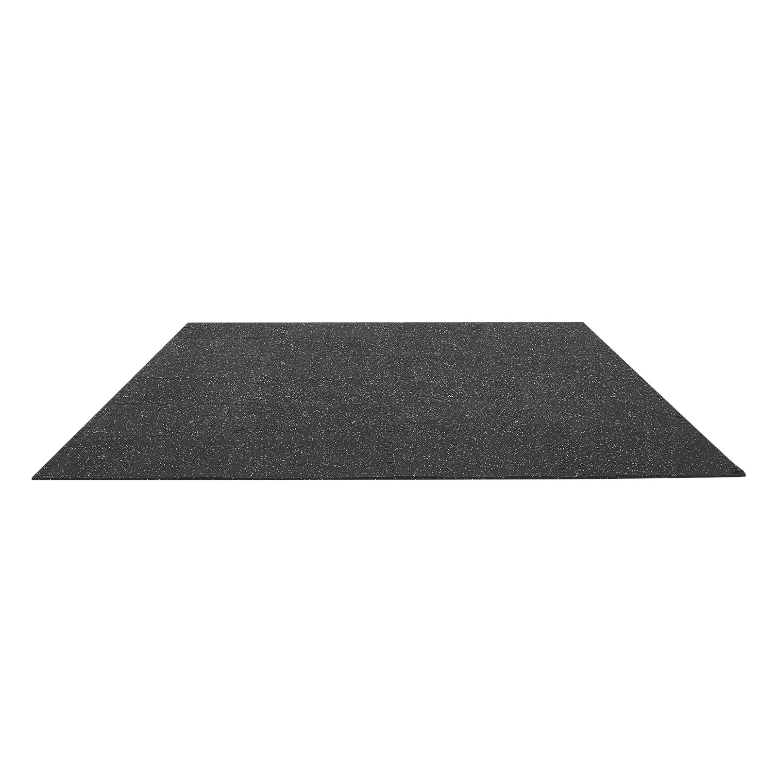 VEVOR Esterilla Puzzle 24 Piezas de 610 x 610 x 10 mm, Suelo Gimnasio de Goma EVA, Colchoneta de Ejercicios Alta Densidad con Puntos Blancos Antigolpe Antiruido Antideslizante para Casa, Equipo Pesado