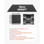 VEVOR Esterilla Puzzle 12 Piezas de 610 x 610 x 14 mm, Suelo Gimnasio de Goma EVA, Colchoneta de Ejercicios Alta Densidad con Puntos Grises Antideslizante Antigolpe Antiruido para Equipo Pesado, Casa