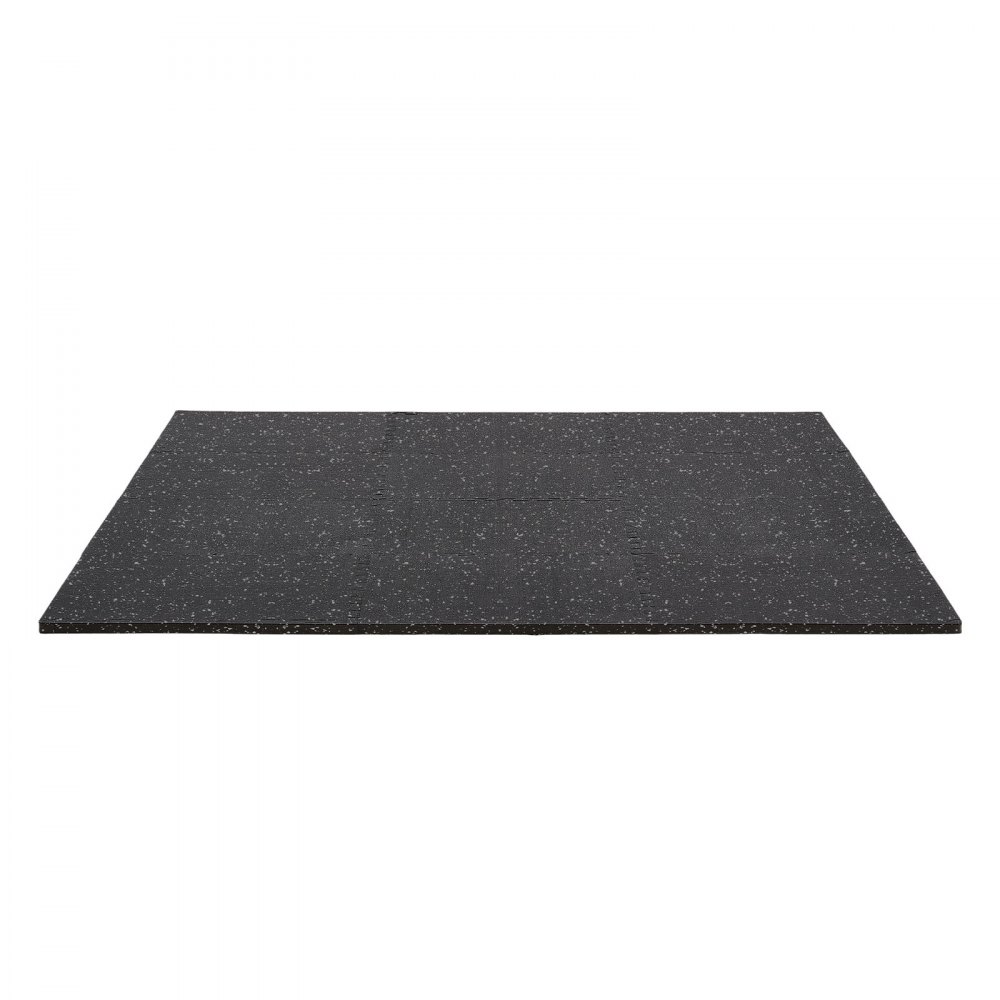 VEVOR Esterilla Puzzle 12 Piezas de 610 x 610 x 20 mm, Suelo Gimnasio de Goma EVA, Colchoneta de Ejercicios Alta Densidad con Puntos Grises Antideslizante Antiruido Antigolpe para Casa, Equipo Pesado