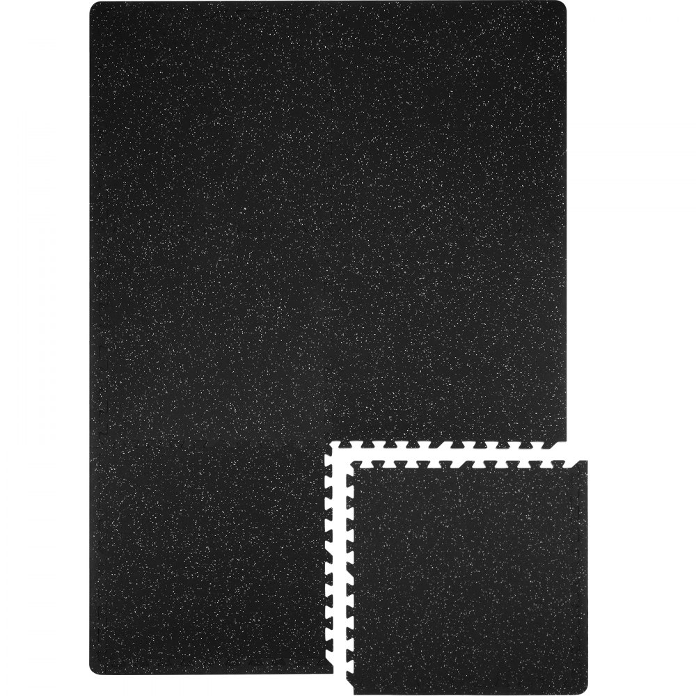 VEVOR Alfombras de Espuma Entrelazadas 6 Piezas Antideslizantes para Suelos 24" x 24" Alfombrillas de Bloqueo de Punto 1/2 de Grosor, Diseño Actualizado de 2 Capas para Aulas, Gimnasios, Hogar