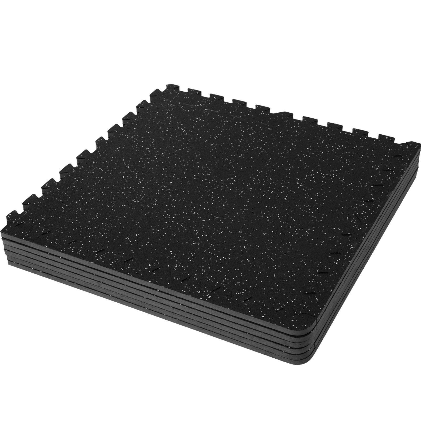 VEVOR Alfombras de Espuma Entrelazadas 6 Piezas Antideslizantes para Suelos 24" x 24" Alfombrillas de Bloqueo de Punto 1/2 de Grosor, Diseño Actualizado de 2 Capas para Aulas, Gimnasios, Hogar
