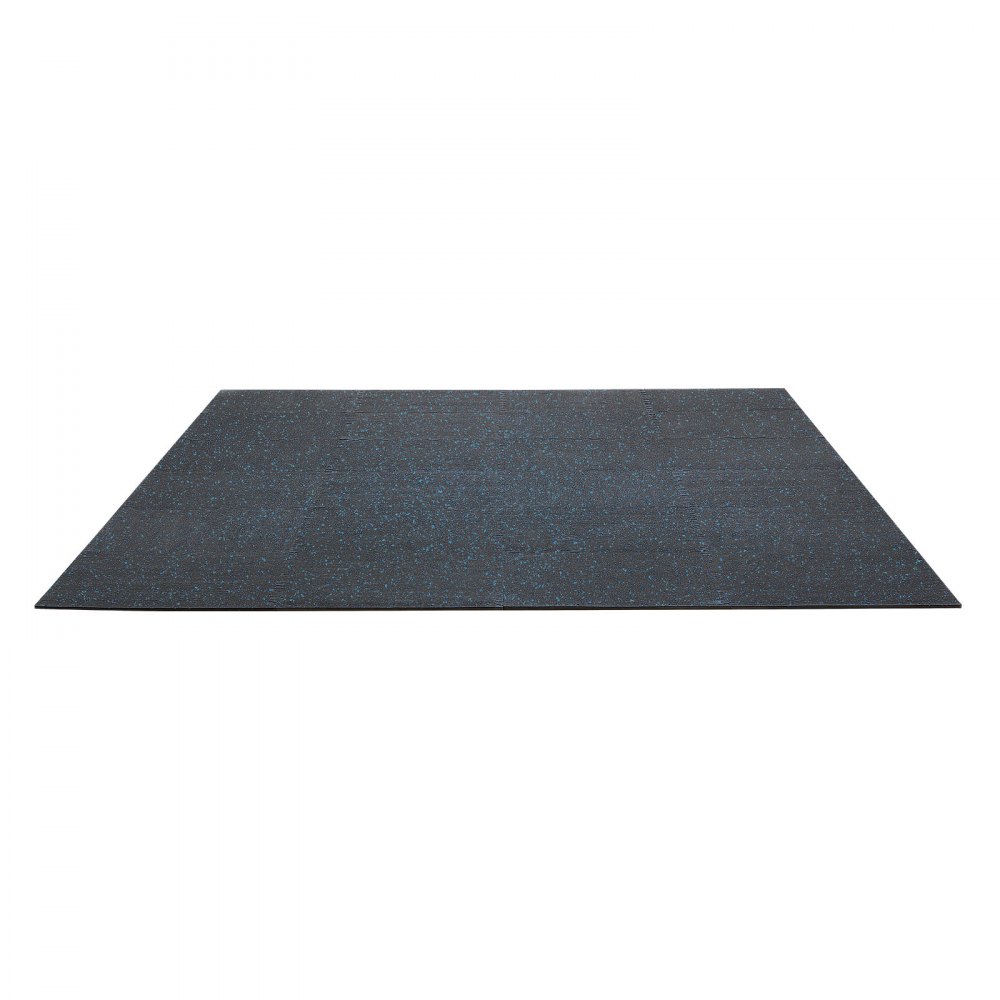 VEVOR Esterilla Puzzle 24 Piezas de 610 x 610 x 10 mm, Suelo Gimnasio de Goma EVA Alta Densidad, Colchoneta de Ejercicios con Puntos Azules Antiruido Antideslizante Antigolpe para Equipo Pesado, Casa