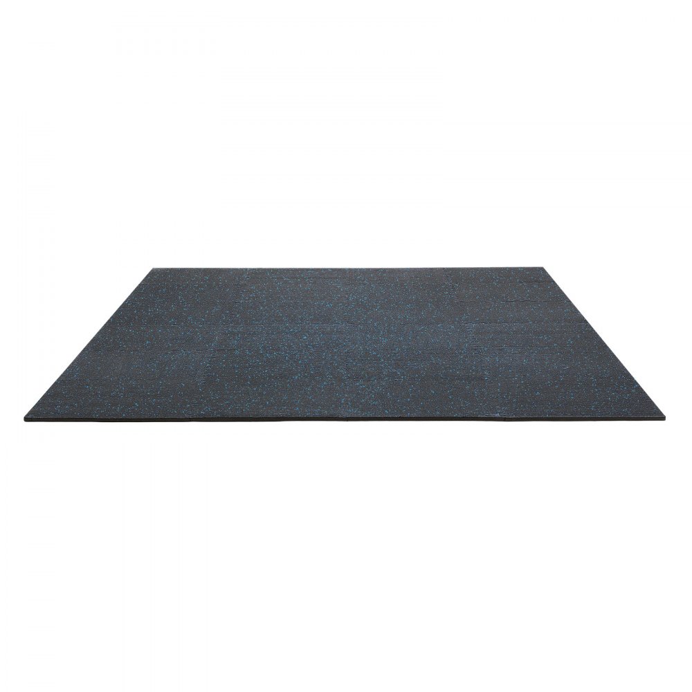 VEVOR Esterilla Puzzle 24 Piezas de 610 x 610 x 14 mm, Suelo Gimnasio de Goma EVA Alta Densidad, Colchoneta de Ejercicios con Puntos Azules Antideslizante Antigolpe Antiruido para Equipo Pesado, Casa