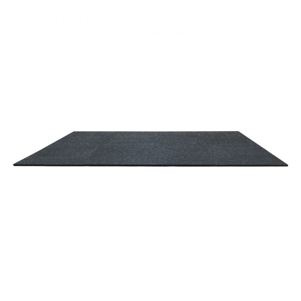 VEVOR Esterilla Puzzle 24 Piezas de 610 x 610 x 14 mm, Suelo Gimnasio de Goma EVA Alta Densidad, Colchoneta de Ejercicios con Puntos Azules Antideslizante Antigolpe Antiruido para Equipo Pesado, Casa