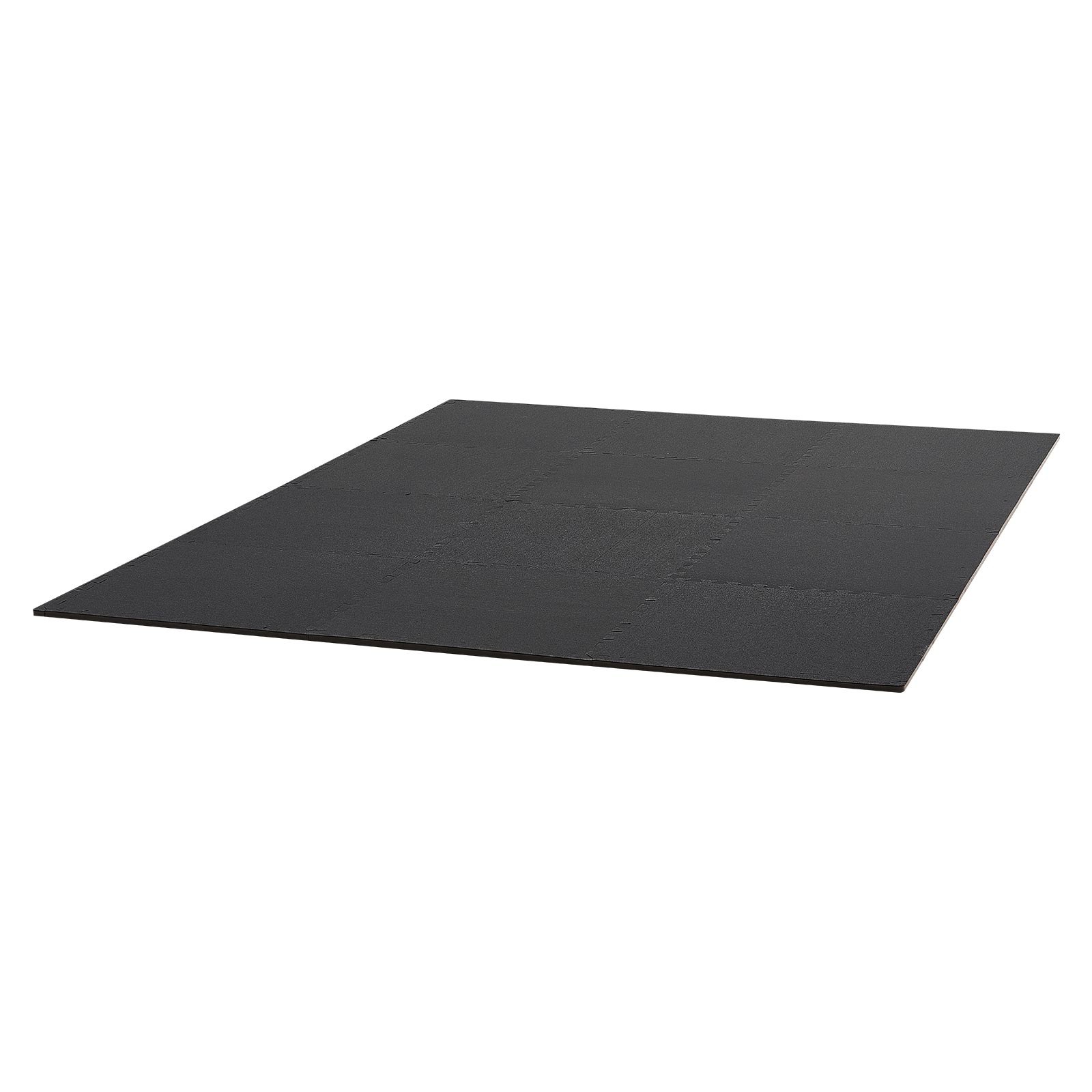 VEVOR Esterilla Puzzle 12 Piezas de 610 x 610 x 14 mm, Suelo Gimnasio de Goma EVA, Colchoneta de Ejercicios Alta Densidad Color Negro Antideslizante Antiruido Antigolpe para Casa Oficina Equipo Pesado