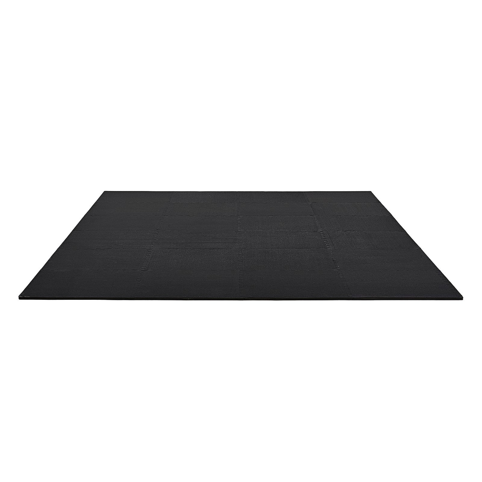 VEVOR Esterilla Puzzle 24 Piezas de 610 x 610 x 14 mm, Suelo Gimnasio de Goma EVA Alta Densidad, Colchoneta de Ejercicios Color Negro Antiruido Antideslizante Antigolpe para Equipo Pesado Casa Oficina