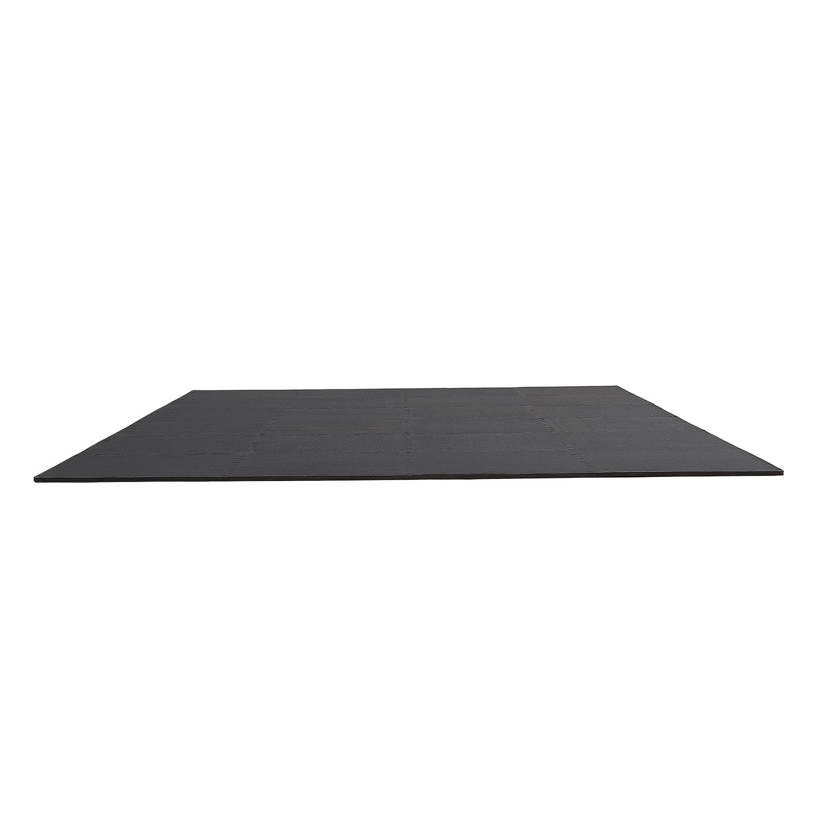 VEVOR Esterilla Puzzle 24 Piezas de 610 x 610 x 14 mm, Suelo Gimnasio de Goma EVA Alta Densidad, Colchoneta de Ejercicios Color Negro Antiruido Antideslizante Antigolpe para Equipo Pesado Casa Oficina