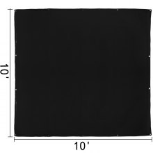 VEVOR Manta para Soldar Manta de protección de soldadura 10 x 10 pies Manta de fibra de vidrio 3,05 x 3,05m Manta ignífuga resistente Color negro
