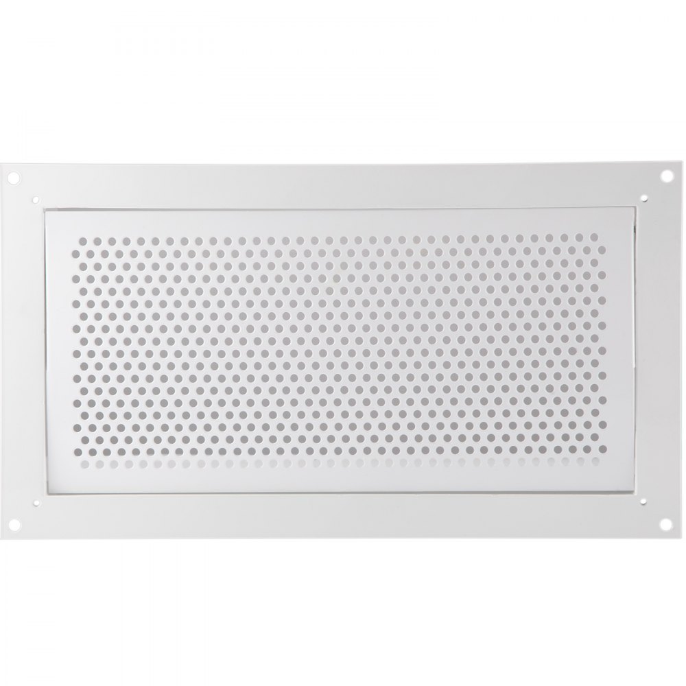 VEVOR Rejilla de Ventilación Galvanizada 406,4 x 203,2 mm Rejilla de Ventilación de Acero Galvanizado Montado en la Pared, Blanco