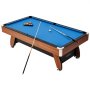 VEVOR Mesa de Billar, con Superficie de Madera, con Patas Ajustables, Juego Completo con Bolas, Tacos, Soportes, Tiza y Cepillo, para Salas de Juego y Recreativas, Azul, 2440 x 1310 x 800 mm