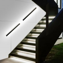 VEVOR Apliques de Pared de Exterior, 2 Piezas, Tira Larga de 1000 x 80 x 50 mm, Apliques de Pared Modernos, Ajustable 2700 K-6000 K, IP65 Resistente al Agua, Antioxidante, para Patio, Casa, Porche
