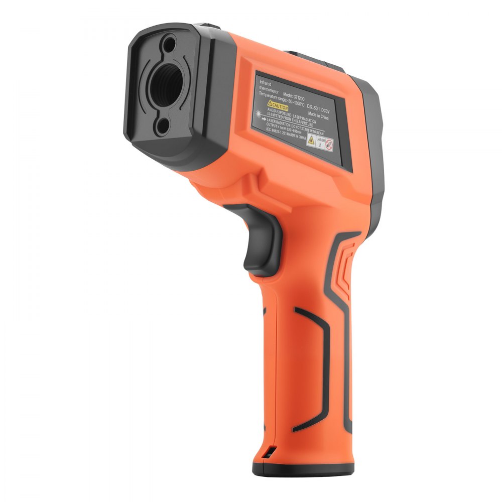 VEVOR Termómetro Infrarrojo con Sonda Tipo K, Modo Dual -30 a 1600 °C, Pistola Termómetro Láser Digital 50:1 con Emisividad de 0,10 a 1,0 para Cocina Industria Automoción (No Apto para Uso Humano)