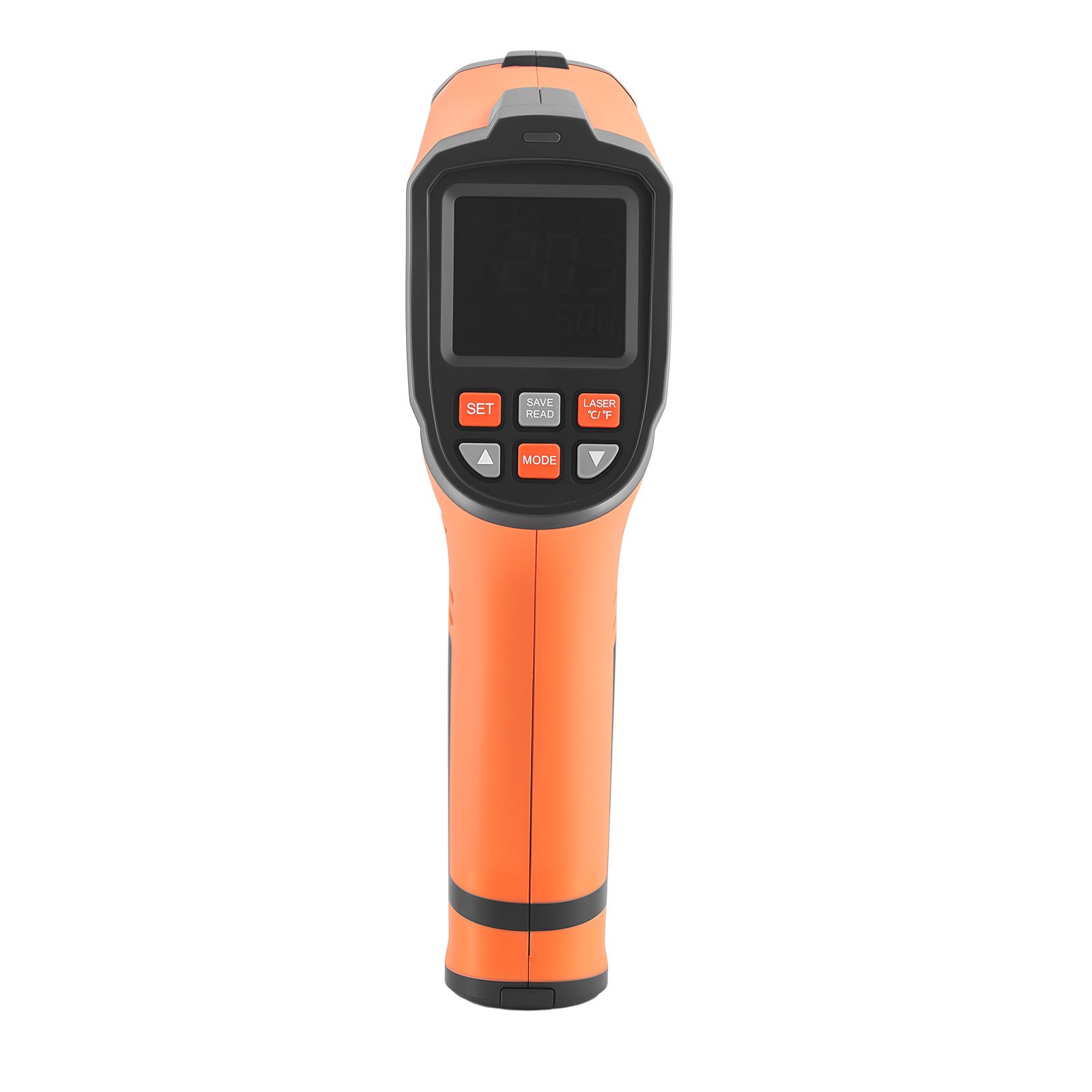 VEVOR Termómetro Infrarrojo con Sonda Tipo K, Modo Dual -30 a 1600 °C, Pistola Termómetro Láser Digital 50:1 con Emisividad de 0,10 a 1,0 para Cocina Industria Automoción (No Apto para Uso Humano)