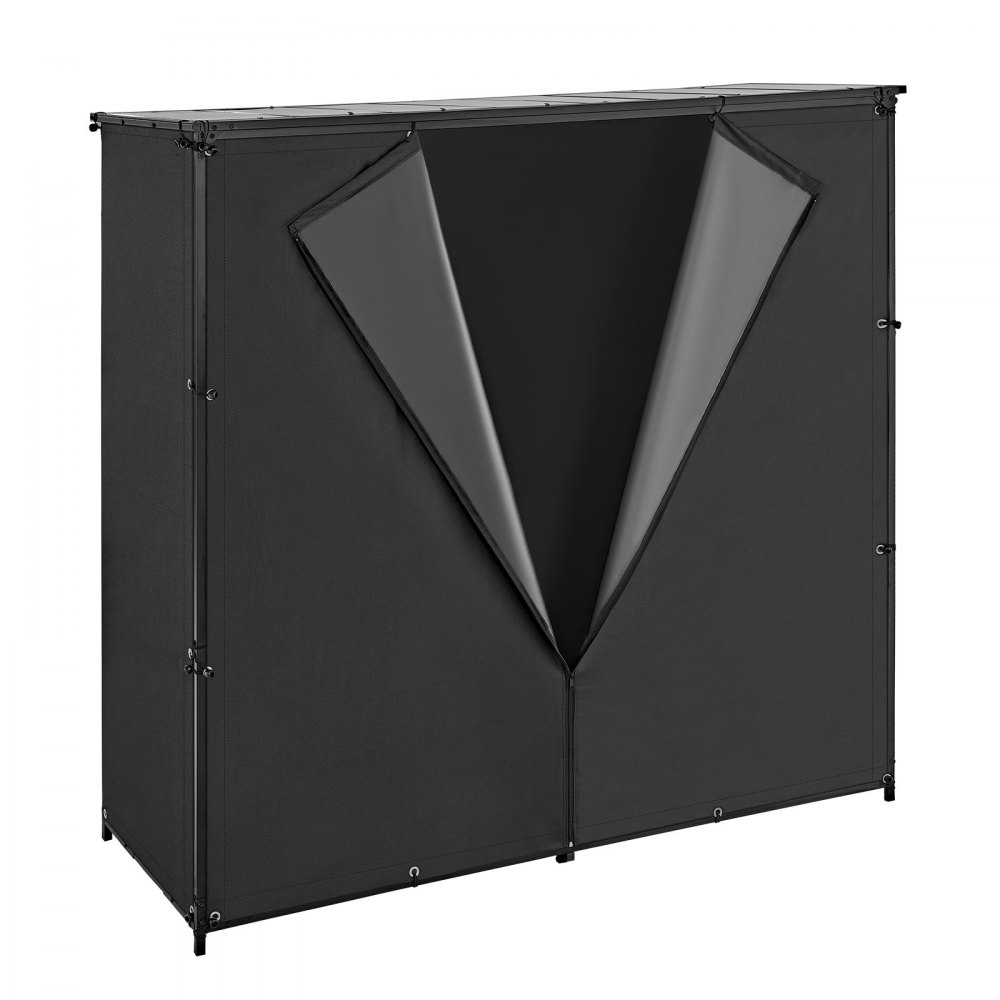 VEVOR Estantería de Leña para Exteriores Carga de 730 kg Soporte de Madera, Almacenamiento para Patio, Terraza, Jardín, con Cubierta Impermeable, 1850 x 715 x 1855 mm, Bolsa para Transportar Maderas